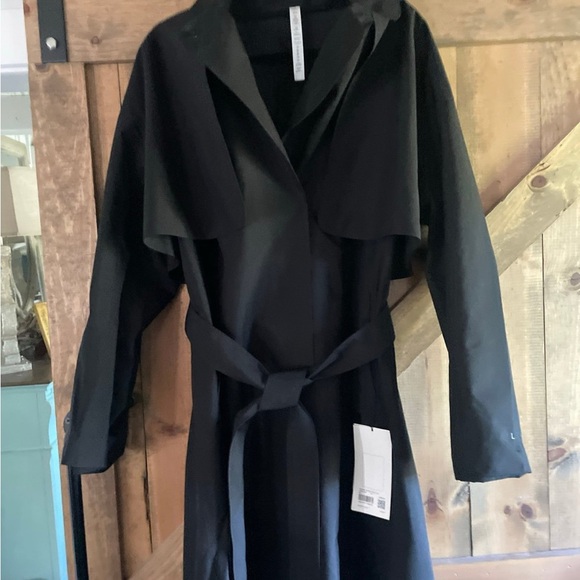 Lululemon Oversized Trench Coat Black Size 10 New With Tags - Picture 7 of 10